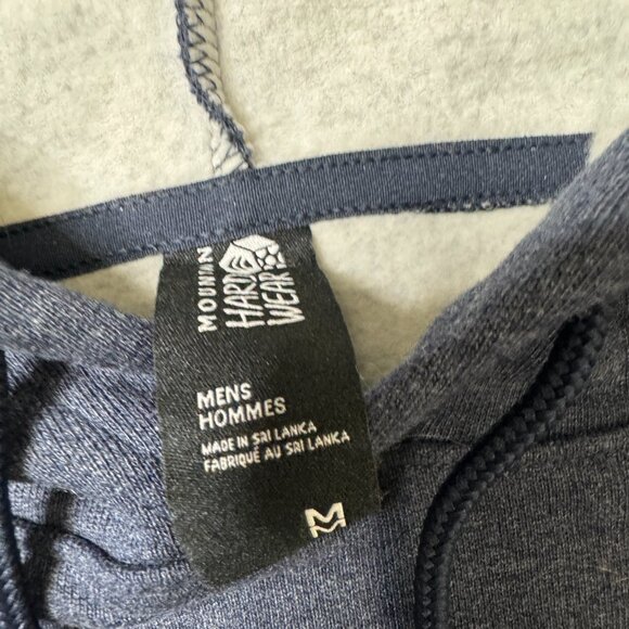 Mountain Hardwear Mens Hoodie Fleece Pullover M Blue Jacket Outdoor Hiking - Picture 3 of 7